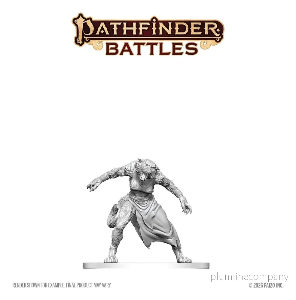 Pathfinder Battles Deep Cuts Omålade Miniatyr Weretiger 13 cm - Bild 3