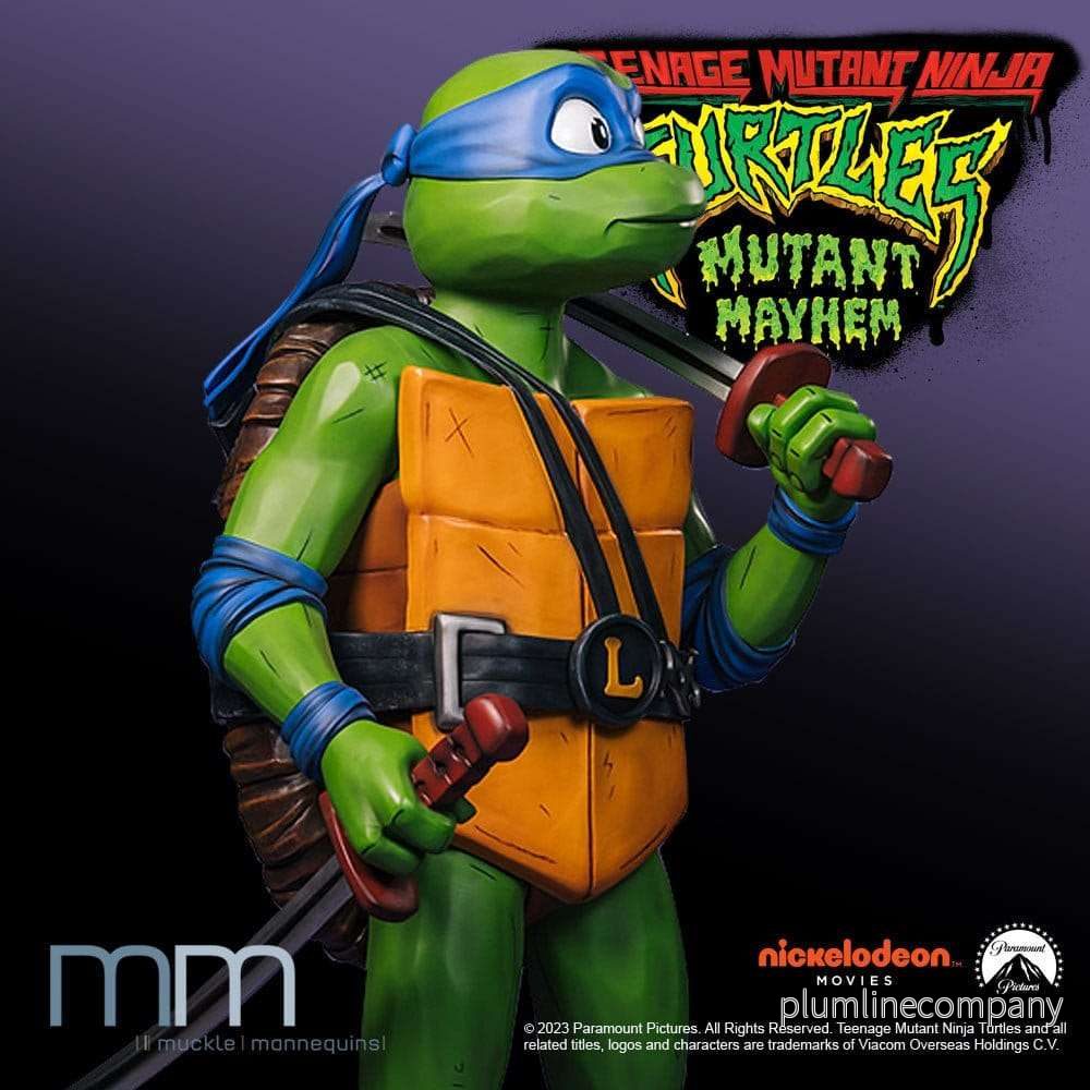 Teenage Mutant Ninja Turtles: Mutant Mayhem staty i naturlig storlek Leonardo 172 cm - Bild 2