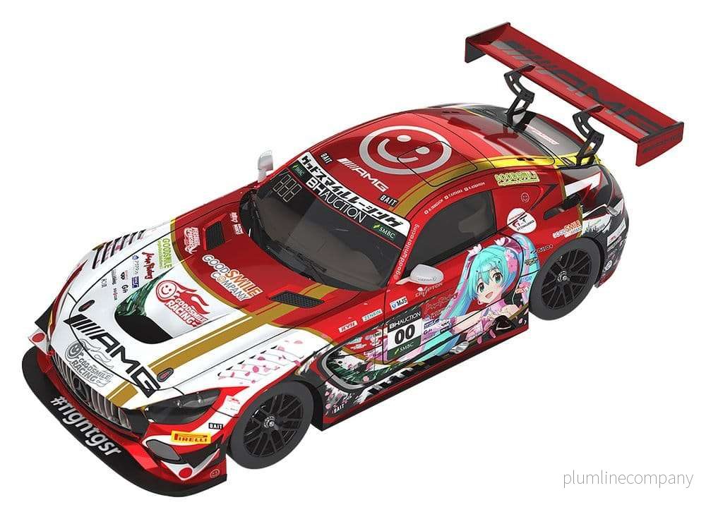 Hatsune Miku GT Project Fordon 1/18 Mercedes-AMG Team GOOD SMILE 2019 SUZUKA 10HOURS Ver. 26 cm