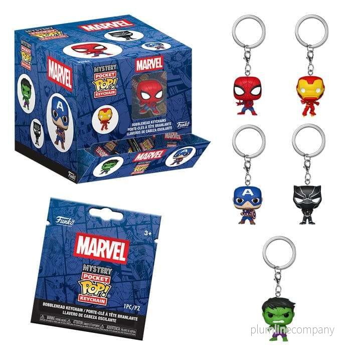 Marvel Comics POP! Vinyl Nyckelringar 4 cm Display (12)