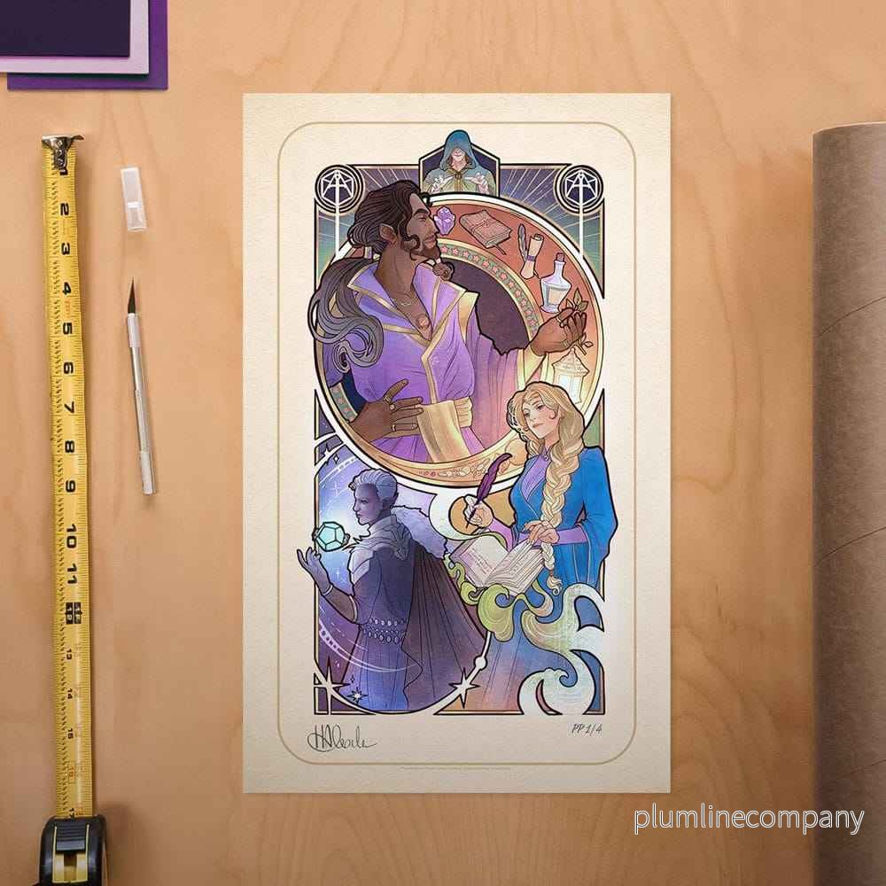 Critical Role Konsttryck Matthew Mercer: 10-årsjubileum Art Nouveau Illustrationer 46 x 28 cm - oframad - Bild 3