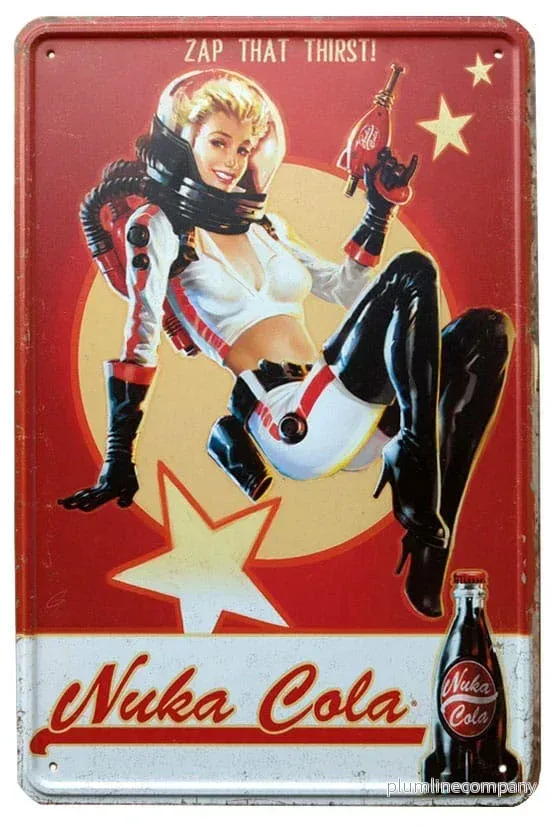 Fallout Metal Skylt Nuka Cola Girl - Bild 2