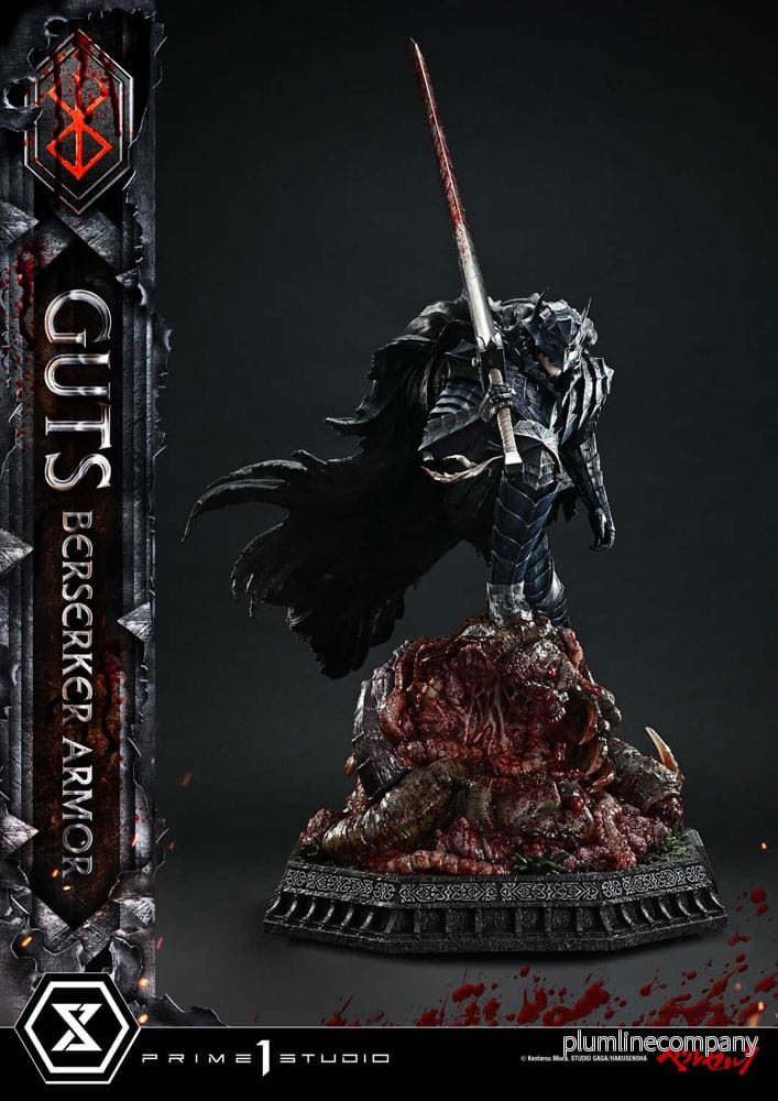 Berserk Ultimate Premium Masterline Series staty 1/4 Guts, Berserker Armor Grunbeld vs. Guts 94 cm