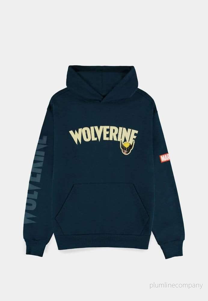 Marvel huvtröja Wolverine blå