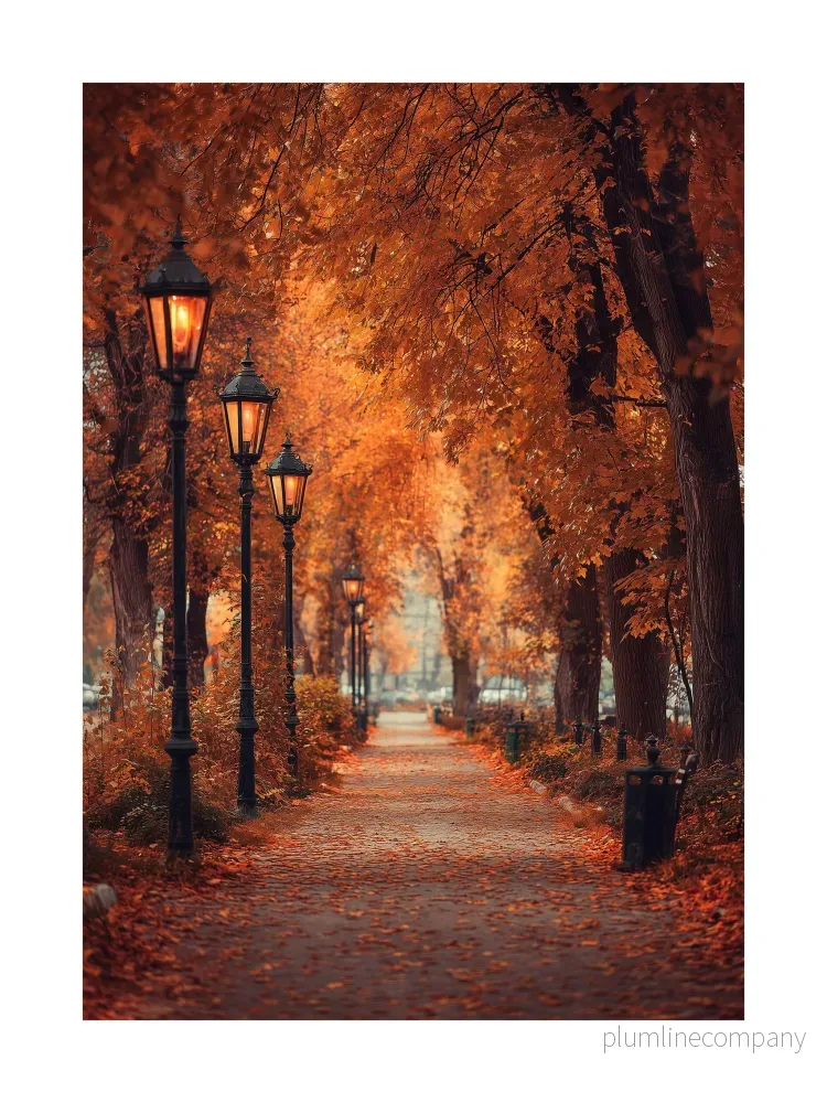Autumn Park Path Poster
