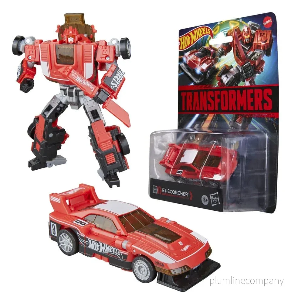 Transformers x Hot Wheels Samarbets-Deluxe Klass Actionfigur GT-Scorcher 13 cm - Bild 3