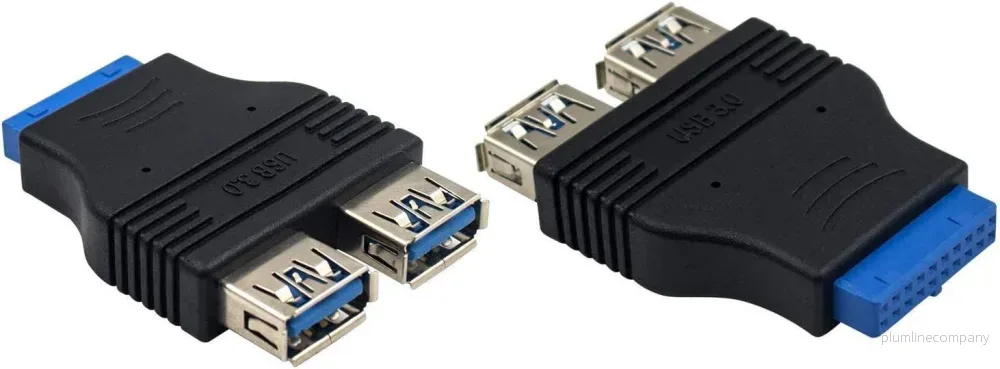 NÖRDIC USB 3.0 20 pin header till 2xUSB-A 3.0 adapter NÖRDIC USB 3.0 20 pin header till 2xUSB-A 3.0 adapter
