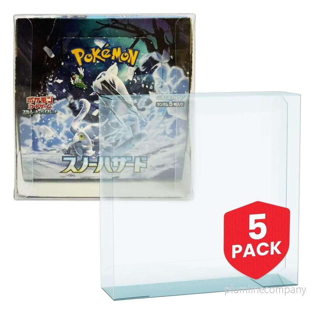 Evoretro PET Protectors 5-Pack för Pokémon Japanese Booster Box Large Evoretro PET Protectors 5-Pack för Pokémon Japanese Booster Box Large