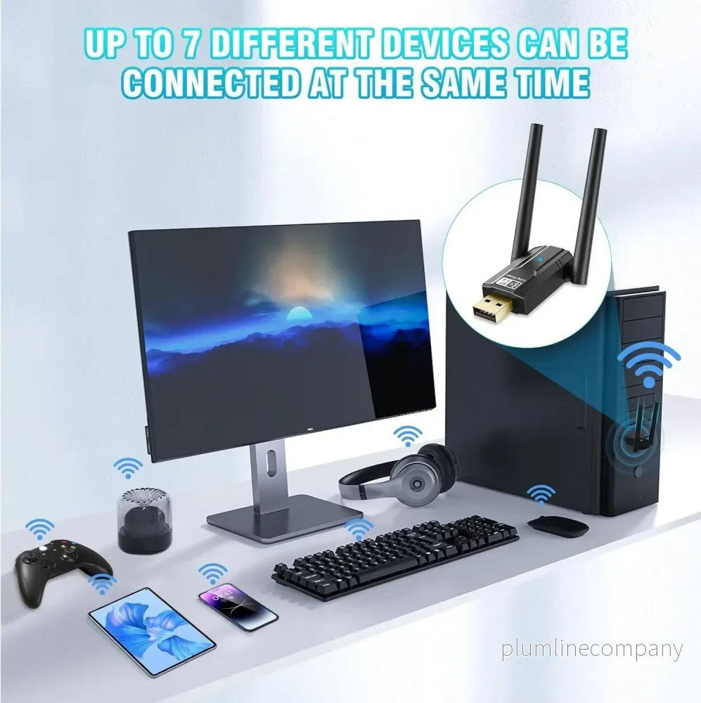 NÖRDIC USB-A långdistans Bluetooth 5.4 adapter med 150 meter räckvidd - Bild 2