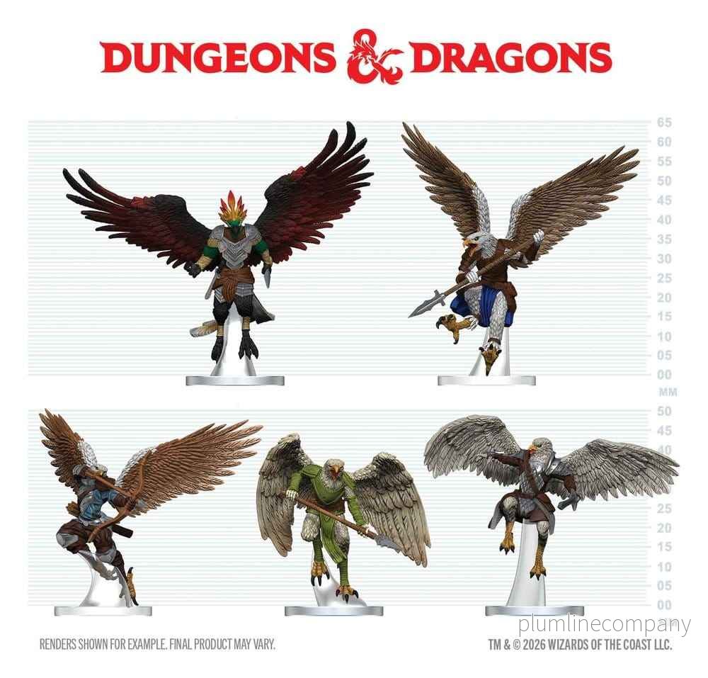 D&D Ikoner från Riken Miniatyrfigurer Aarakocra Flock 20 cm - Bild 2