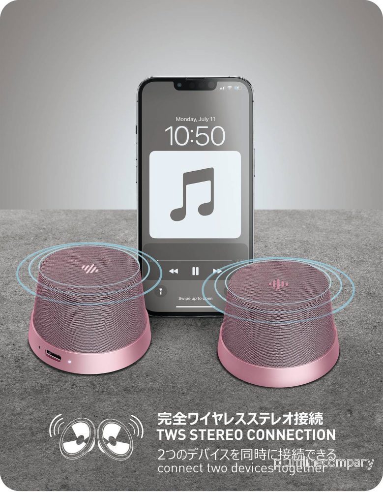 NÖRDIC Bluetooth 5.3 högtalare med magnet 3W IPX6 rosa - Bild 3