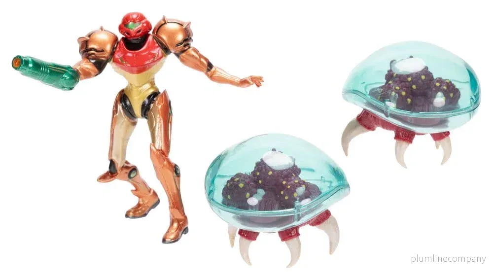 World of Nintendo Metroid Mini Figur 3-Pack Samus Bounty Hunter 6 cm