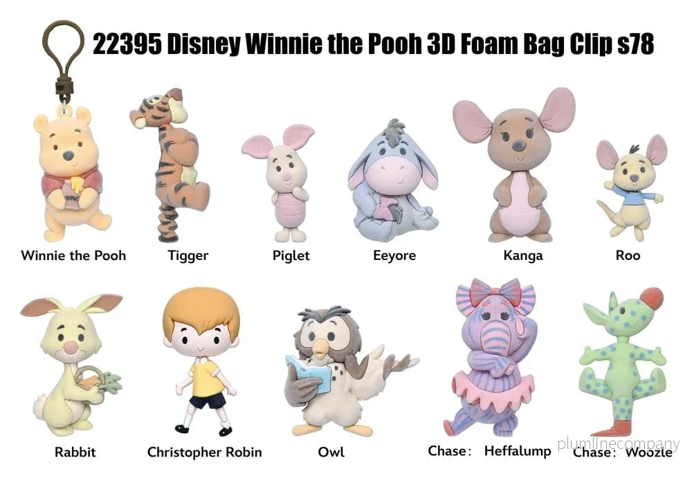 Winnie the Pooh 100th Anniversary 3D PVC Bag Clips Series 78 Blind Bag Display (24) (Flocked) - Bild 3
