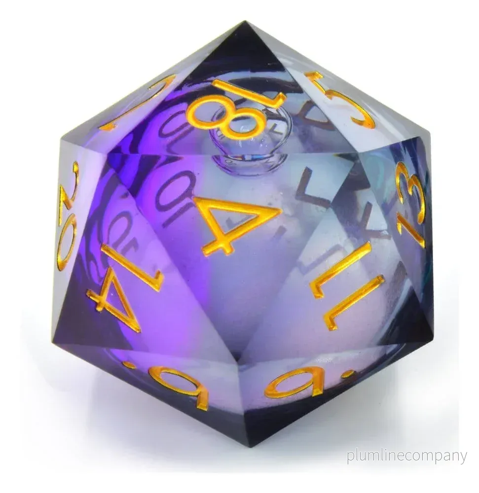 CritStones Liquid Core Dice D20 Twilight Ether 5 cm - Bild 2