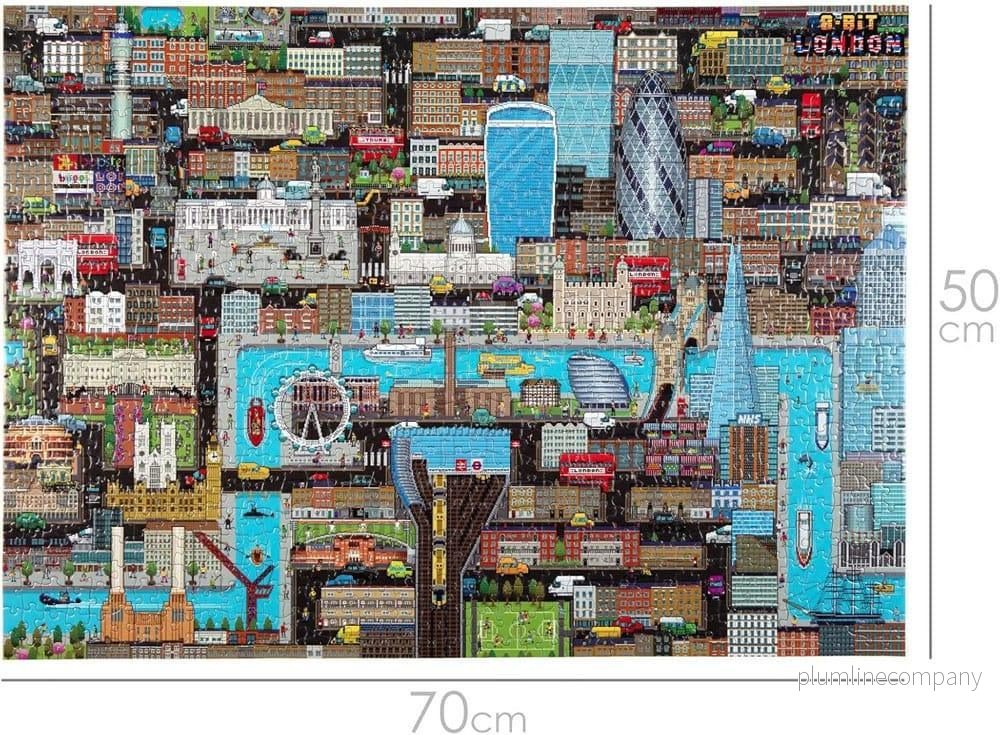 8-Bit Pixel Puzzle London Nivå 3 1000 Bit - Bild 3