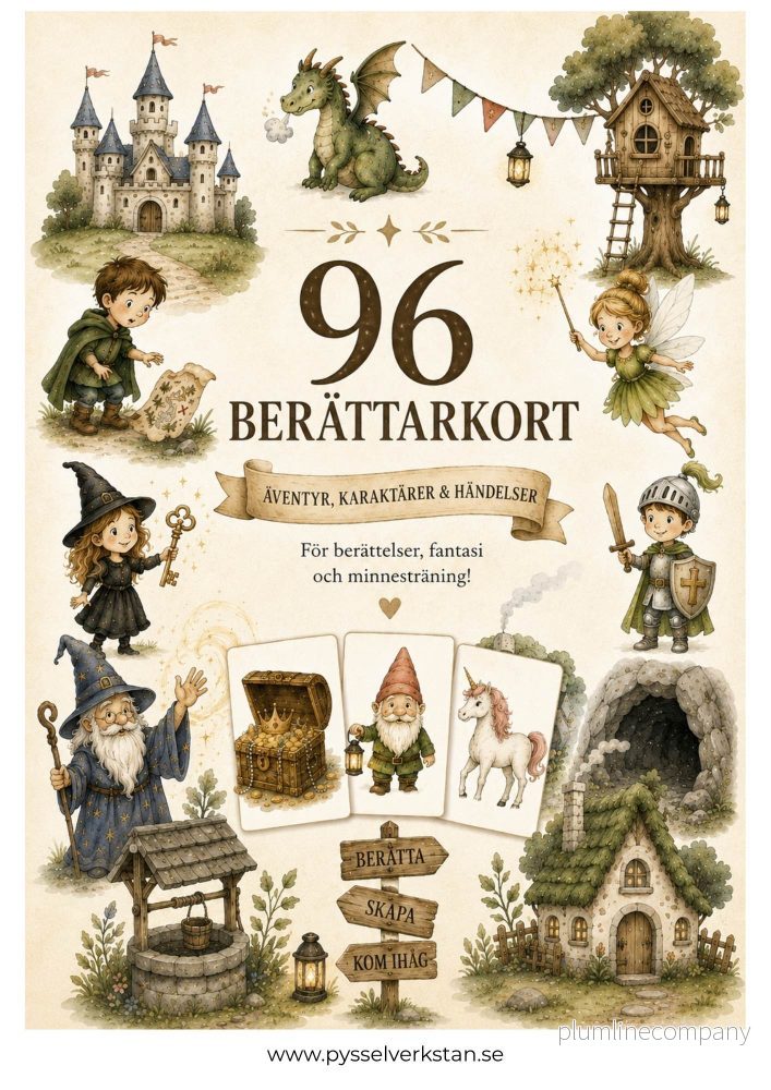 96 berättarkort – Sagovärlden