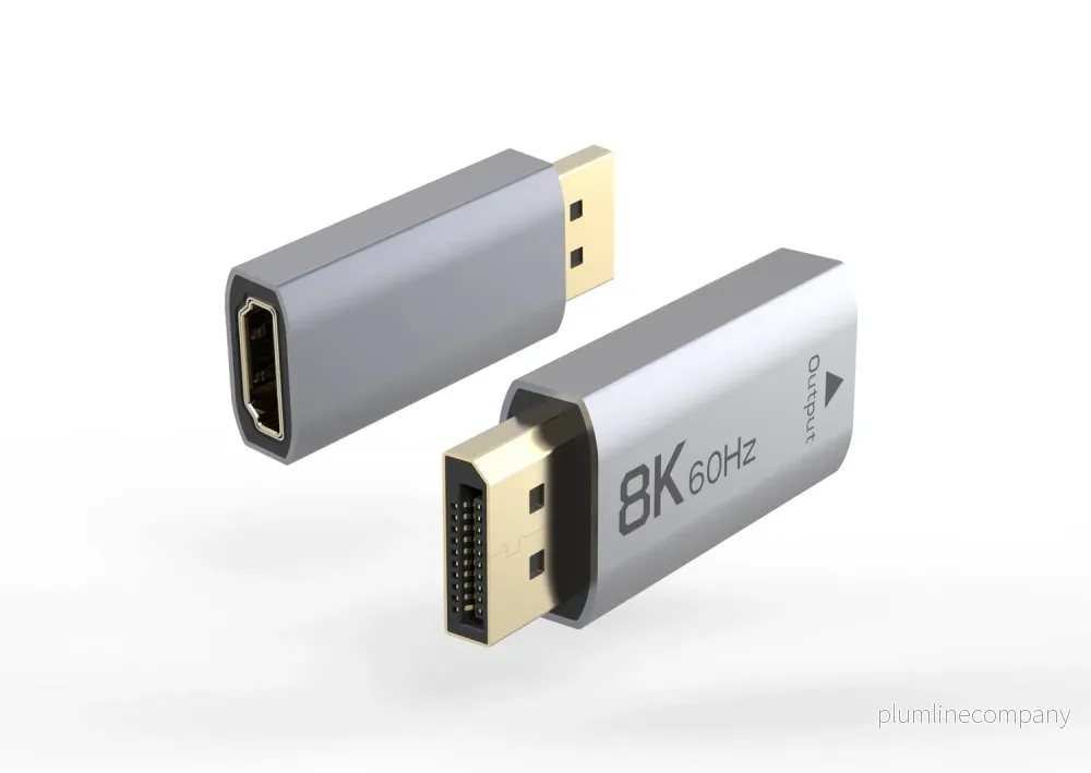 NÖRDIC Aktiv adapter Displayport 1.4 hane till HDMI 2.1 8K60Hz hona - Bild 2