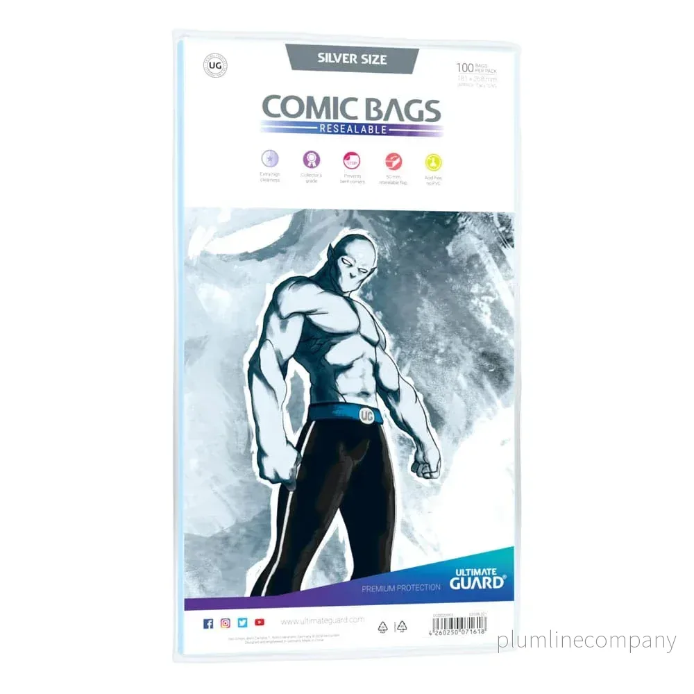 Ultimate Guard Comic Bags Resealable (100) - Silver Size - Bild 2