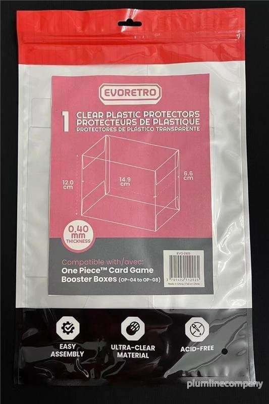 Evoretro PET Protectors 1-Pack för One Piece Card Game Booster Boxes (OP-04 till OP-08) 12 x 6 x 15 cm - Bild 2