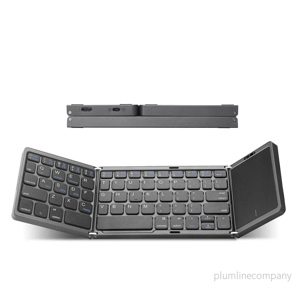 NÖRDIC Bluetooth 5.0 ihopfällbart tangentbord med pekplatta 64 tangenter multipairing IOS Android Windows US Layout