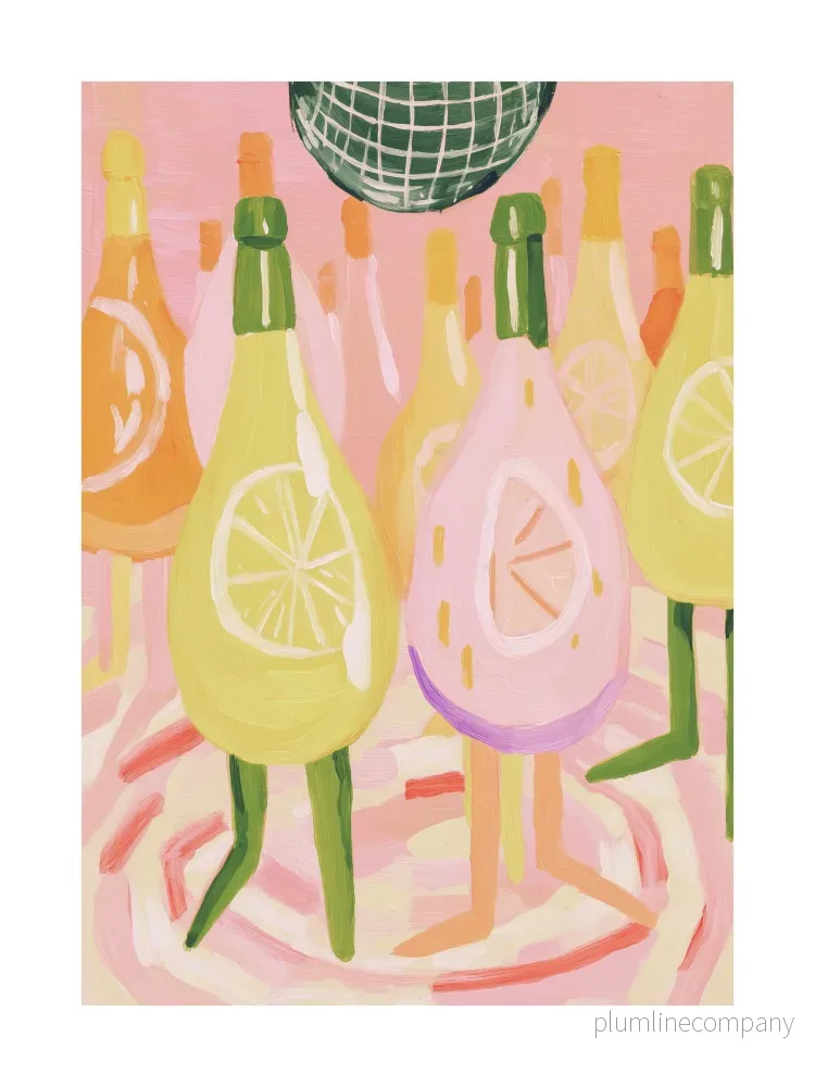 Disco Bottles Poster