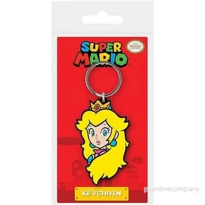 Super Mario PVC-nyckelring med Princess Peach Super Mario PVC-nyckelring med Princess Peach
