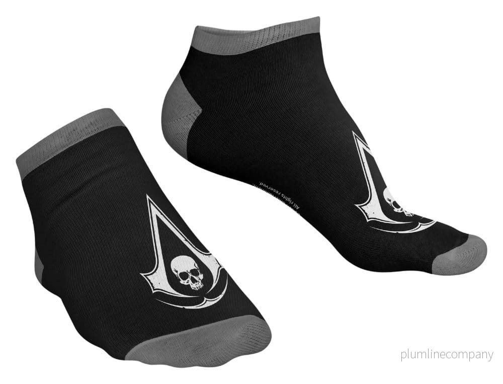 Assassin’s Creed Black Flag omarbetade ankelsockor med emblem Assassin’s Creed Black Flag omarbetade ankelsockor med emblem