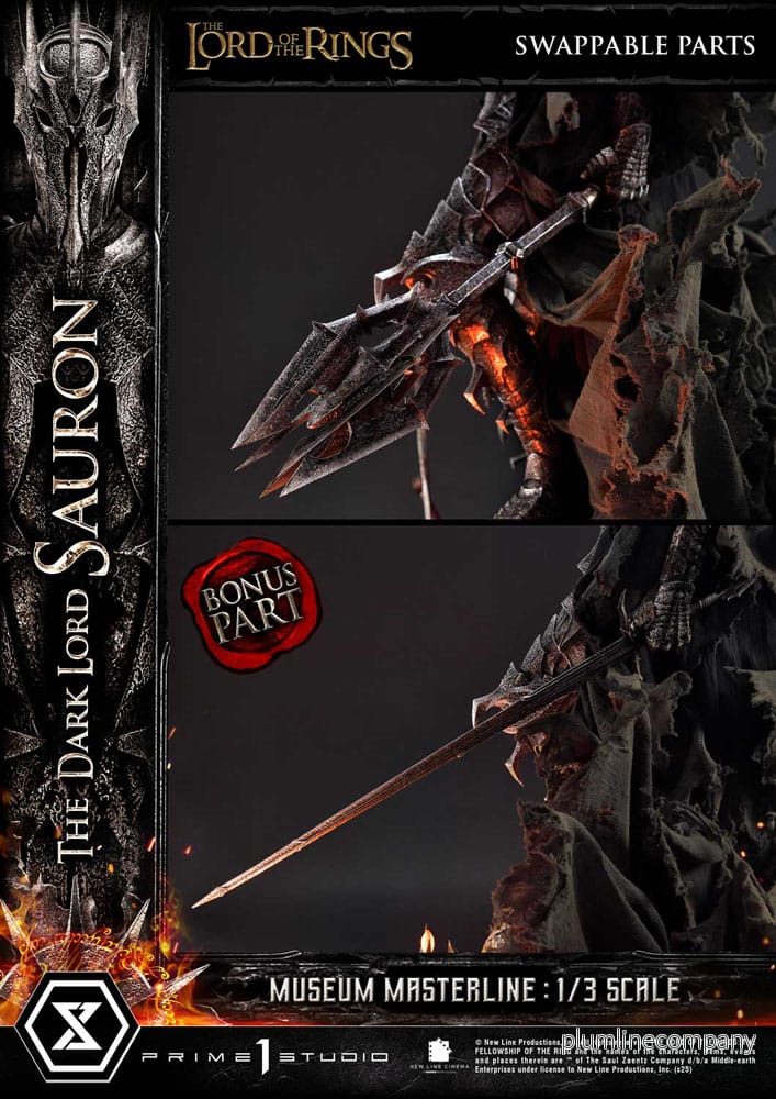 Lord of the Rings Museum Masterline Series Staty 1/3 The Dark Lord Sauron Bonus Version 117 cm - Bild 3