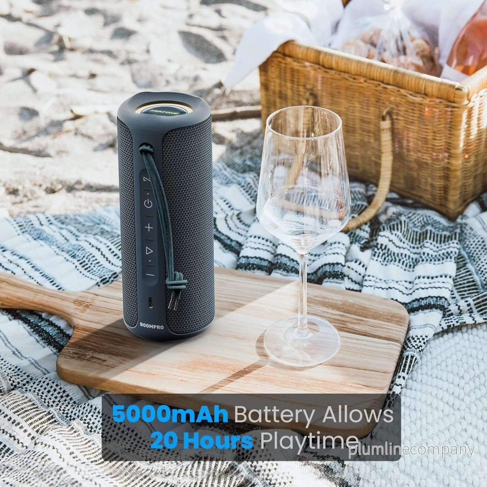 Bluetooth-högtalare 36W bärbar högtalare med stereoljudbas, Bluetooth 5.3 trådlös IP7x vattentät högtalare Blå - Bild 3