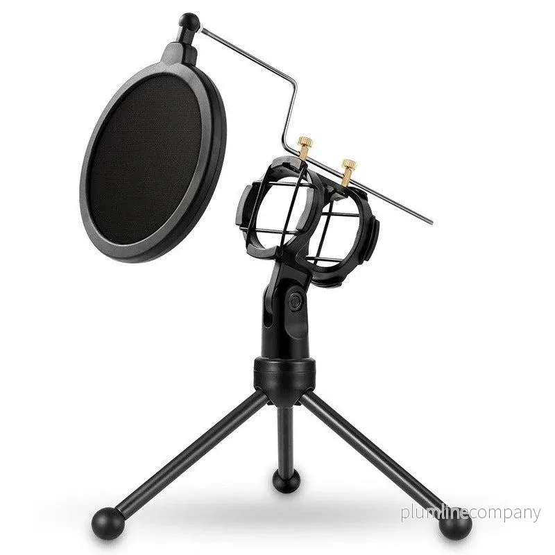 Mikrofonstativ bordsmodell med pop filter och tripod Mikrofonstativ bordsmodell med pop filter och tripod