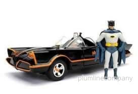 Batman Diecast Modell 1/24 1966 Klassiska TV Serien Batmobil med Figur Batman Diecast Modell 1/24 1966 Klassiska TV Serien Batmobil med Figur