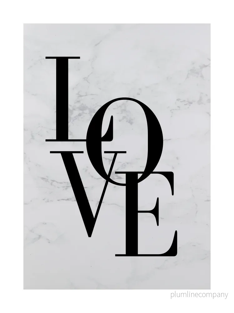 Love Modern Text Poster