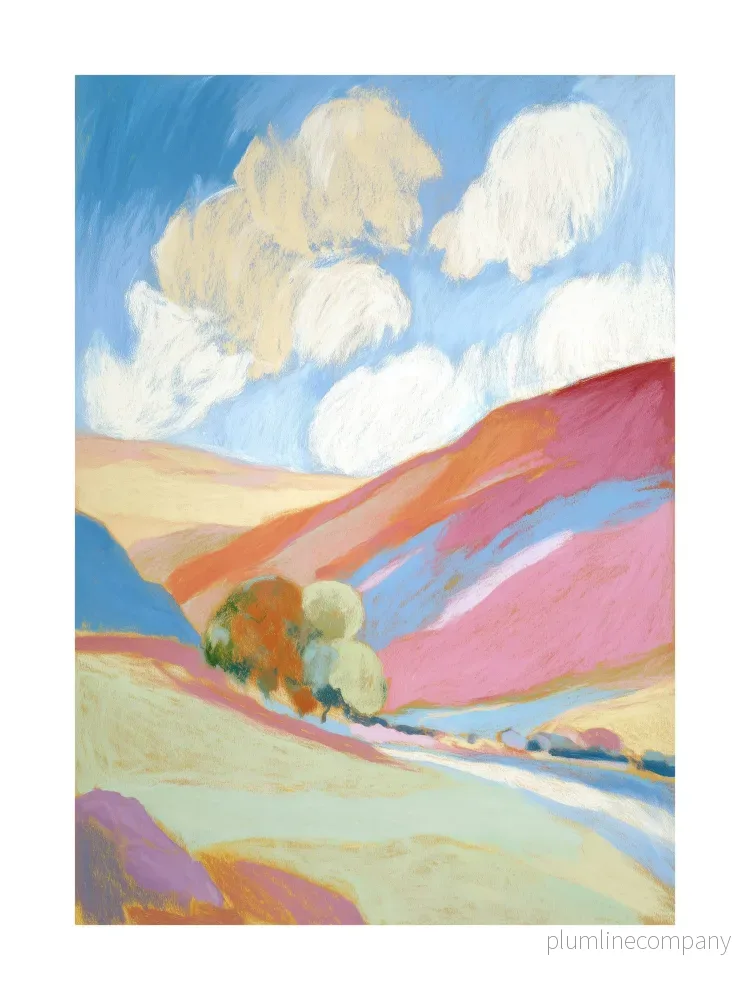 Golden Valley Cloudscape Poster