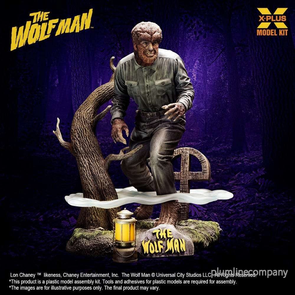 The Wolf Man plastbyggsats 1/8 Lon Chaney Jr. som Wolf Man 22 cm (reproduktion) - Bild 3
