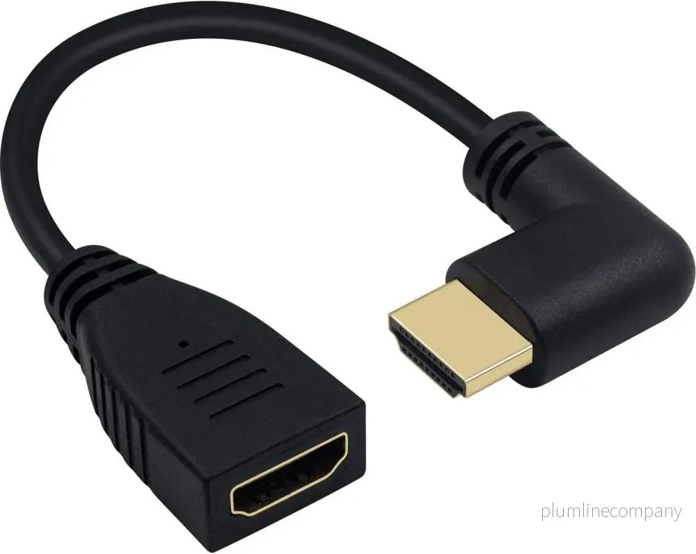 NÖRDIC vinklad HDMI adapter 8K60Hz 4k120Hz 48Gbps hane till hona HDMI2.1 18cm NÖRDIC vinklad HDMI adapter 8K60Hz 4k120Hz 48Gbps hane till hona HDMI2.1 18cm