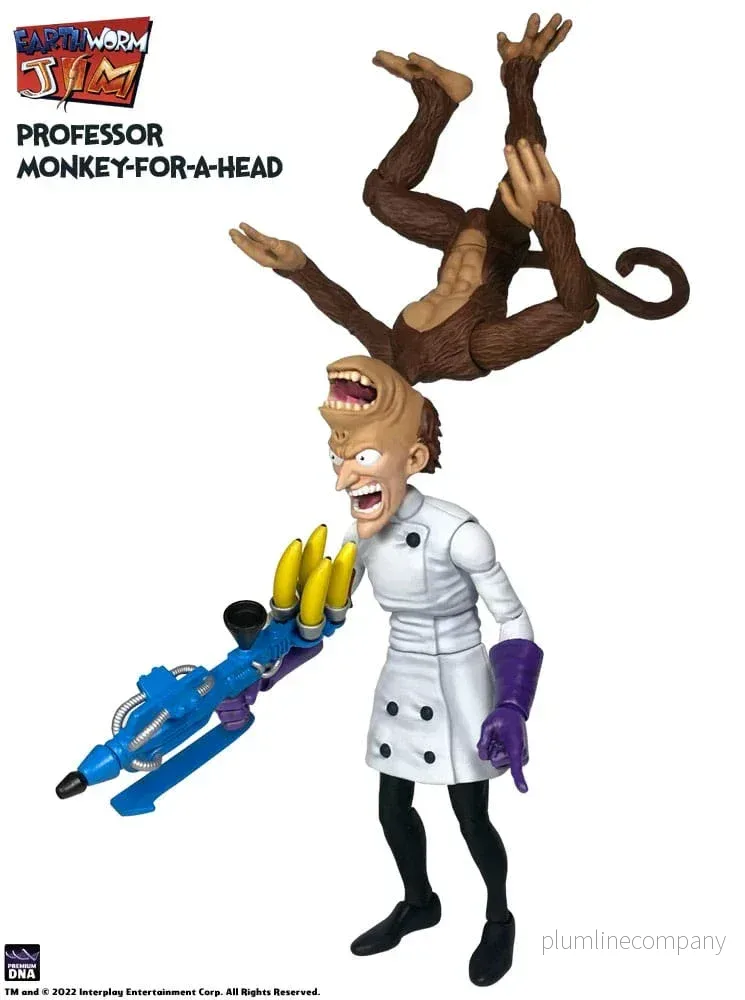 Earthworm Jim Action Figur Wave 1: Professor Monkey-For-A-Head 28 cm