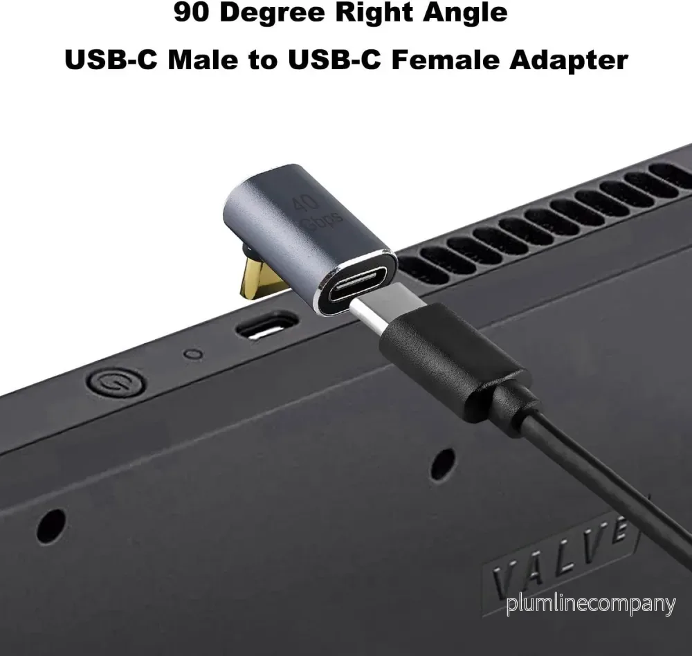 NÖRDIC USB4 vinklad adapter hane till hona 40G 8K60Hz PD240W - Bild 3