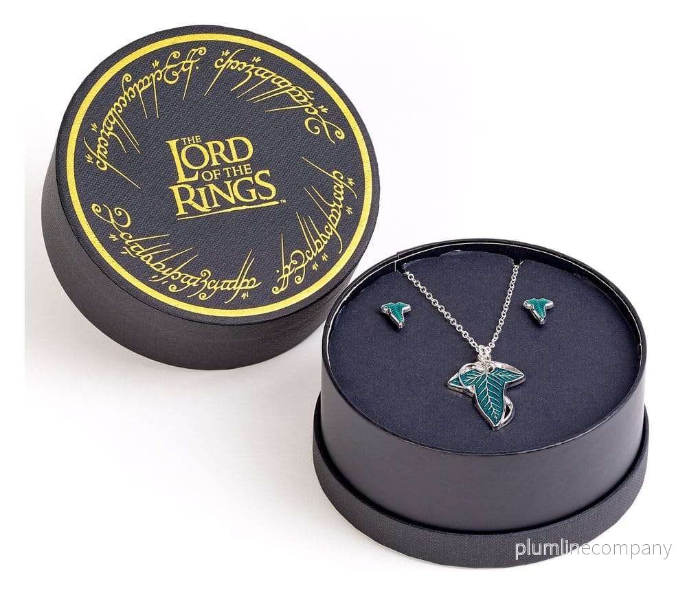 The Lord of the Rings Leaf of Lorien halsband och örhängen presentset The Lord of the Rings Leaf of Lorien halsband och örhängen presentset