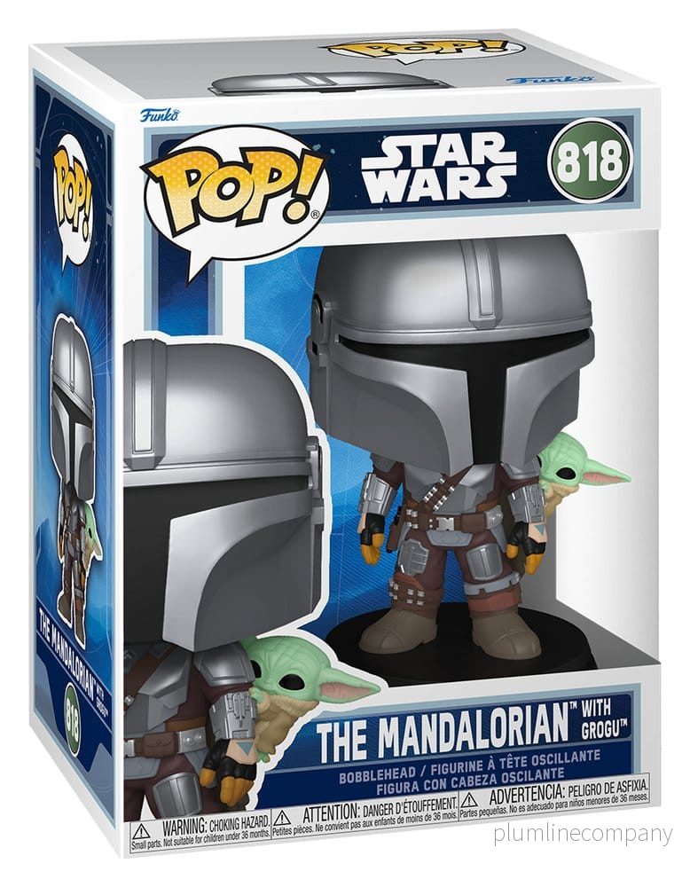 Star Wars: The Mandalorian och Grogu POP! Vinyl gungfigur The Mandalorian med Grogu 9 cm - Bild 3