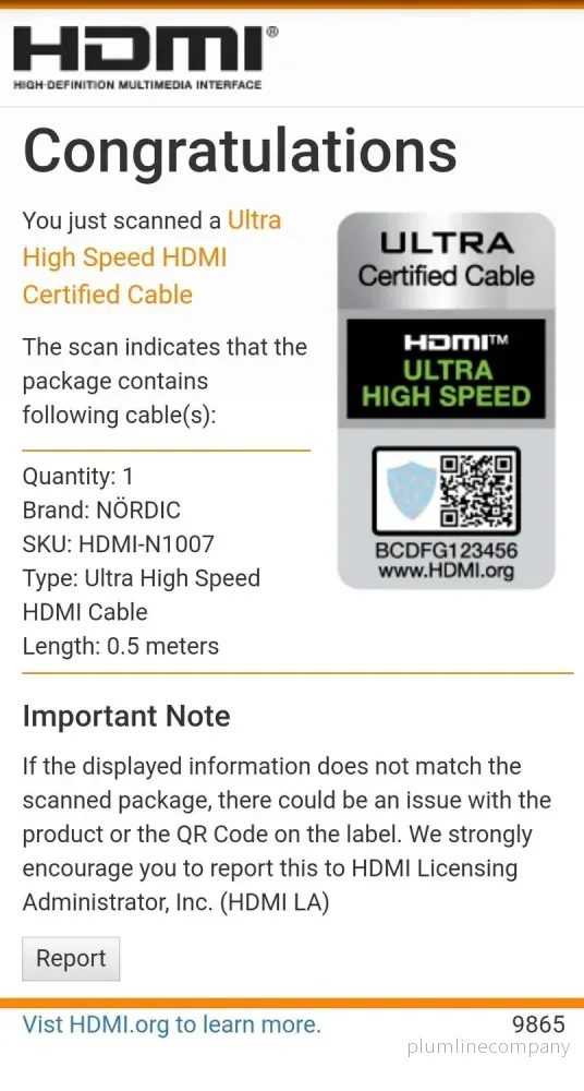 NÖRDIC CERTIFIED CABLES 50cm Ultra High Speed HDMI 2.1 8K 60Hz 4K 120Hz 48Gbps Dynamic HDR eARC VRR nylonflätad kabel guldpläterade kontakter - Bild 2