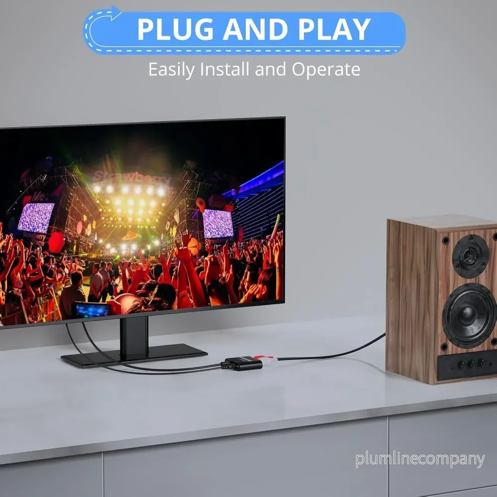 Digital till Analog Ljud-omvandlare, 192kHz Optisk till RCA, Optisk till 3.5mm DAC, SPDIF/Toslink - Bild 3