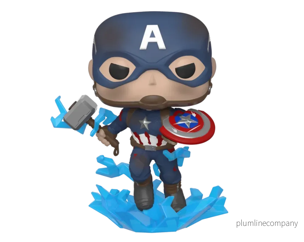 Funko POP Endgame – Kapten A med trasig sköld & Mjolnir Figur 10 cm Funko POP Endgame – Kapten A med trasig sköld & Mjolnir Figur 10 cm