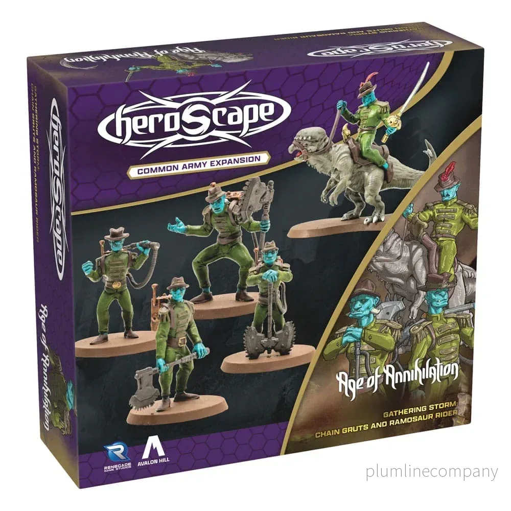 Heroscape Armé Expansion: Age of Annihilation Chain Gruts & Ramosaur Rider (Vanlig) *Engelsk Version*