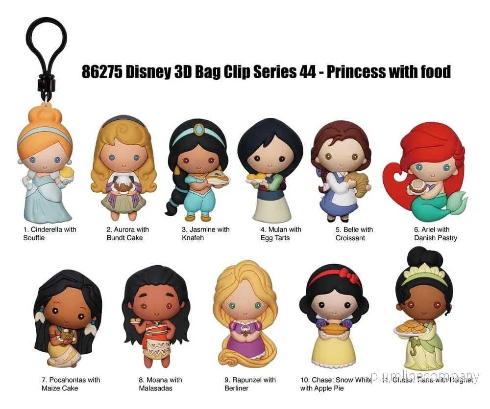Disney 3D PVC Bag Clips Princess with Food Serie 44 Display (24) - Bild 2