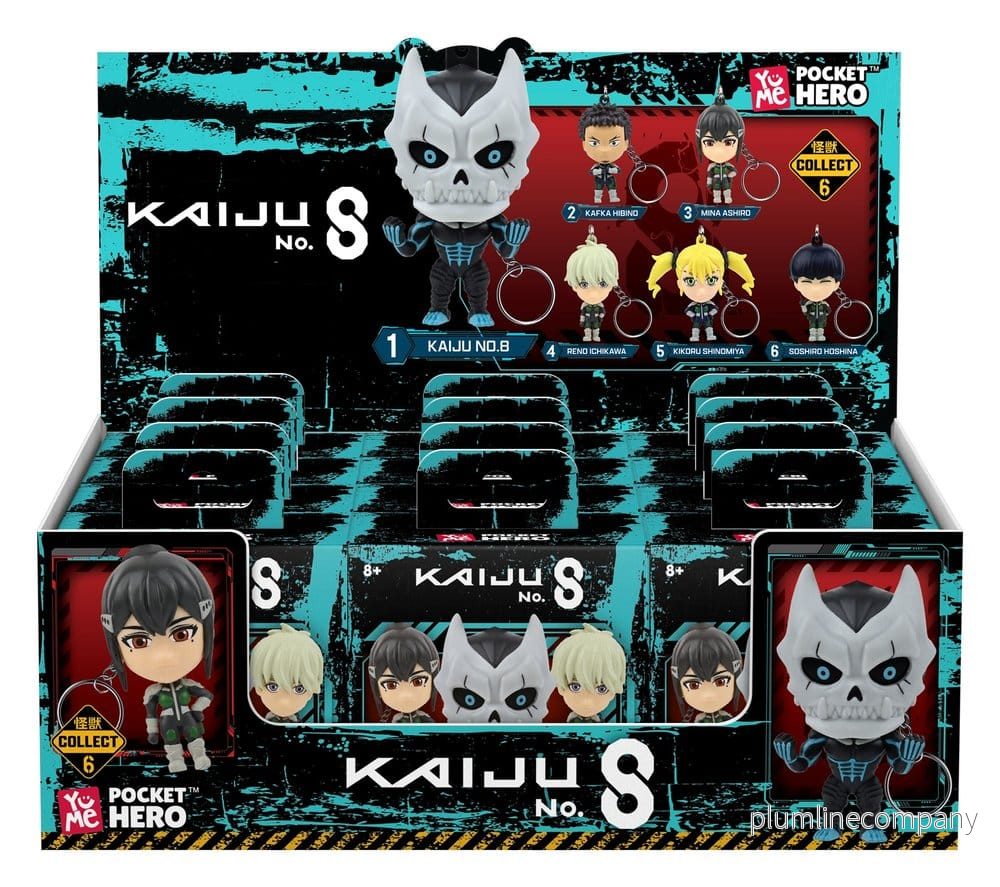 Kaiju No. 8 Pocket Hero Keychain Series 1 Blind Box-display (12) Kaiju No. 8 Pocket Hero Keychain Series 1 Blind Box-display (12)