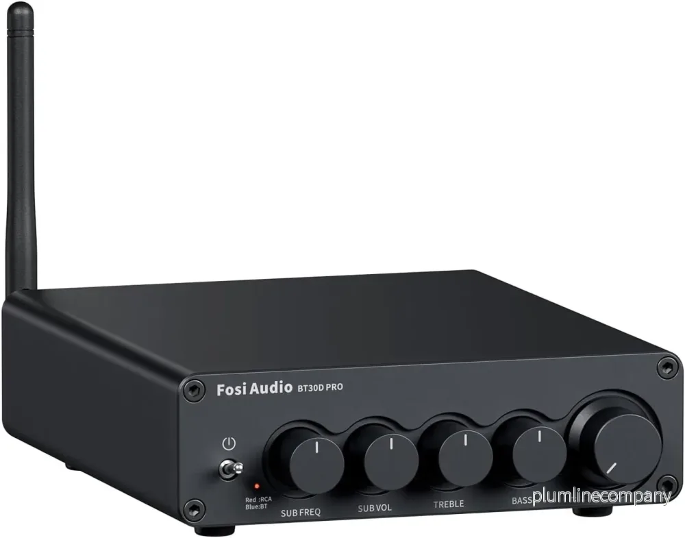 Fosi Audio Hi-Fi Bluetooth 5.0 Stereo Audio Receiver Förstärkare 2.1 Channel Class D Integrated Amp 2X165W