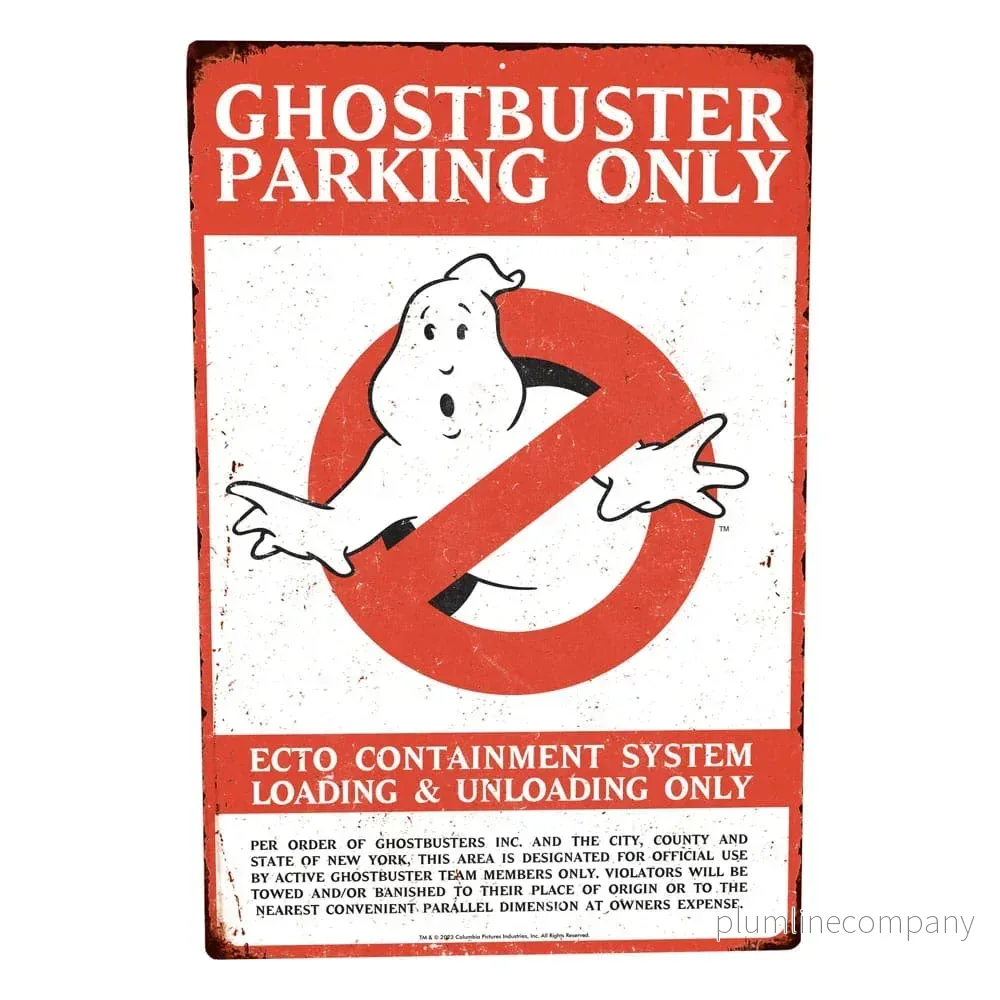 Ghostbusters Metallskylt Parkeringsskylt Ghostbusters Metallskylt Parkeringsskylt