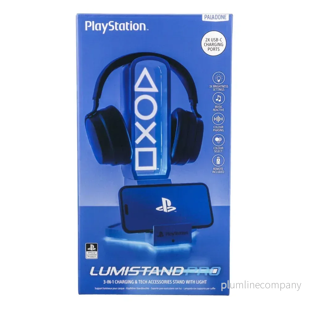 Playstation Skrivbord Headphone Ställ med Ljus 30 cm