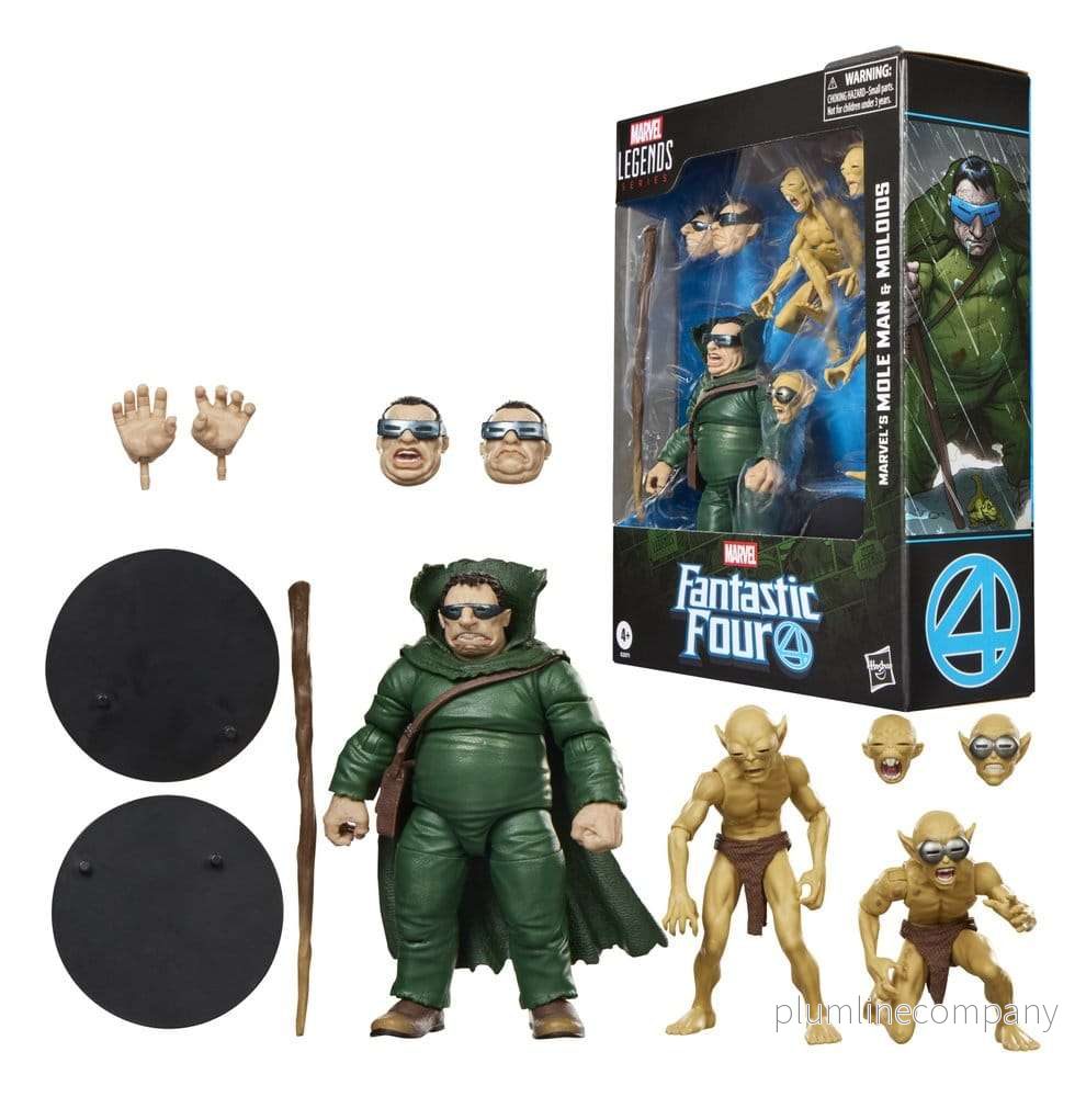 Fantastic Four Marvel Legends actionfigur 3-pack Marvel's Mole Man & Moloids 15 cm - Bild 3