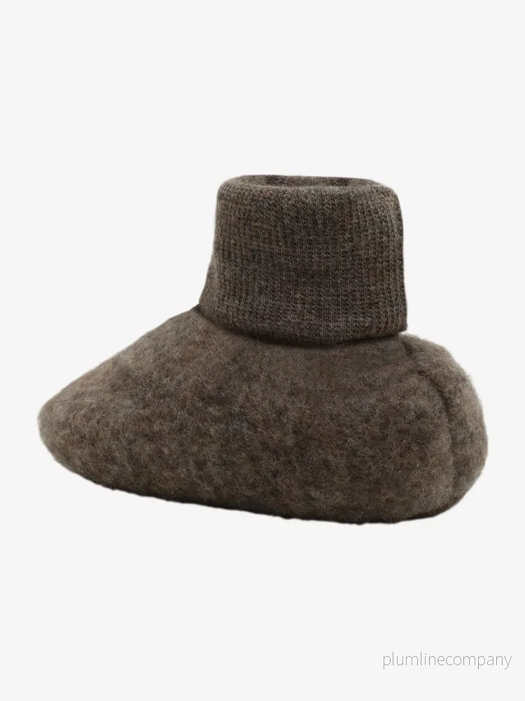 HUTTEliHUT Tossor i ullfleece – Brown Melange - Bild 3